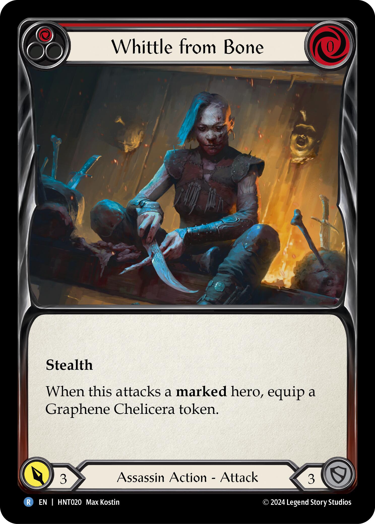 Whittle from Bone (Red) [HNT020] (The Hunted)  Rainbow Foil | Devastation Store