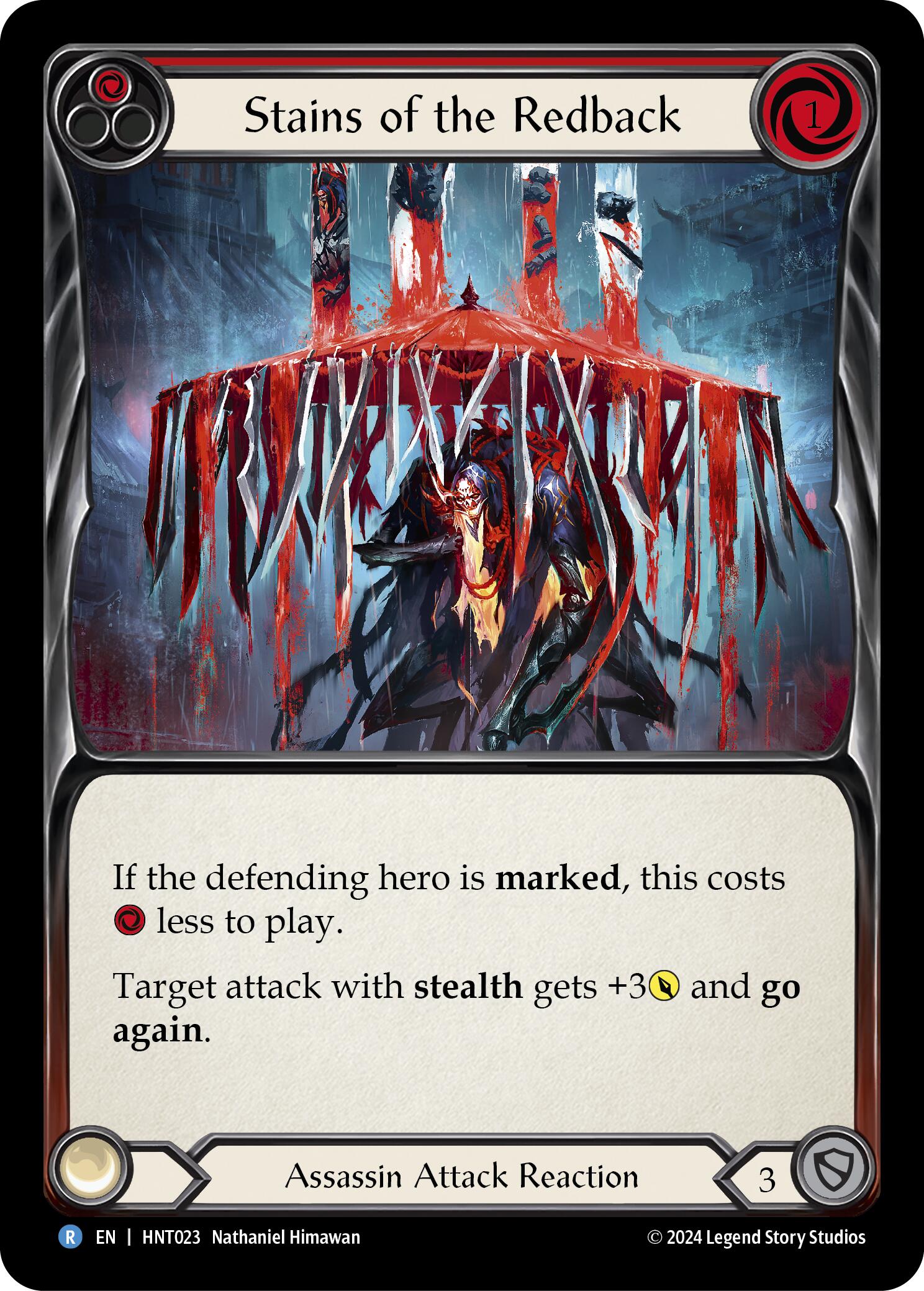 Stains of the Redback (Red) [HNT023] (The Hunted)  Rainbow Foil | Devastation Store