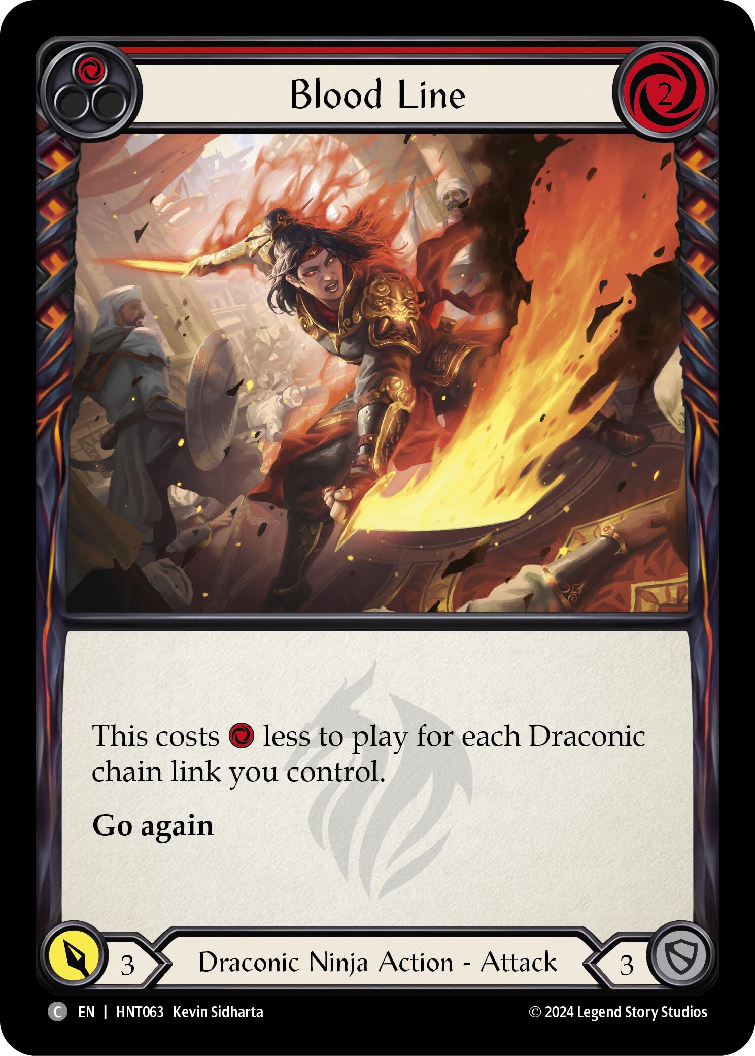 Blood Line (Red) [HNT063] (The Hunted)  Rainbow Foil | Devastation Store