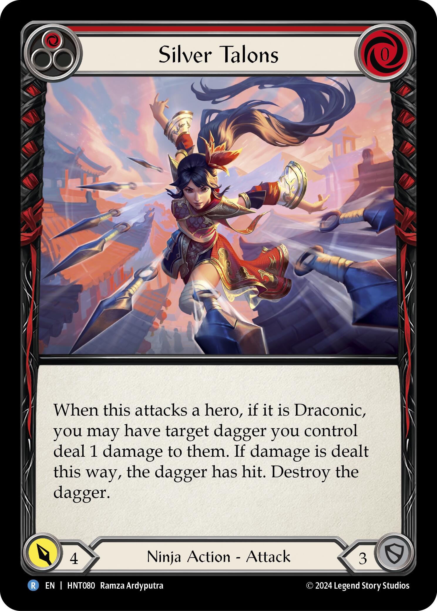 Silver Talons (Red) [HNT080] (The Hunted)  Rainbow Foil | Devastation Store