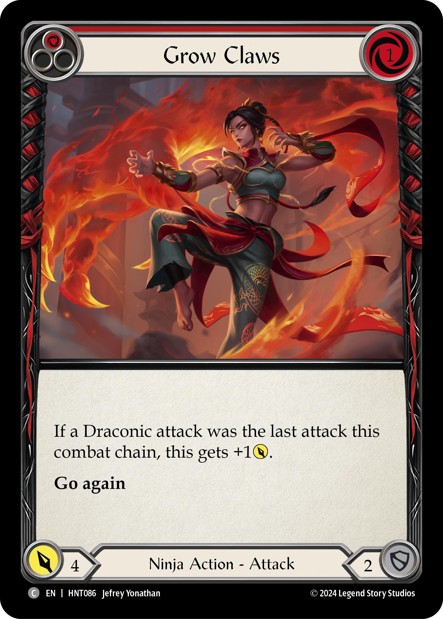 Grow Claws (Red) [HNT086] (The Hunted)  Rainbow Foil | Devastation Store