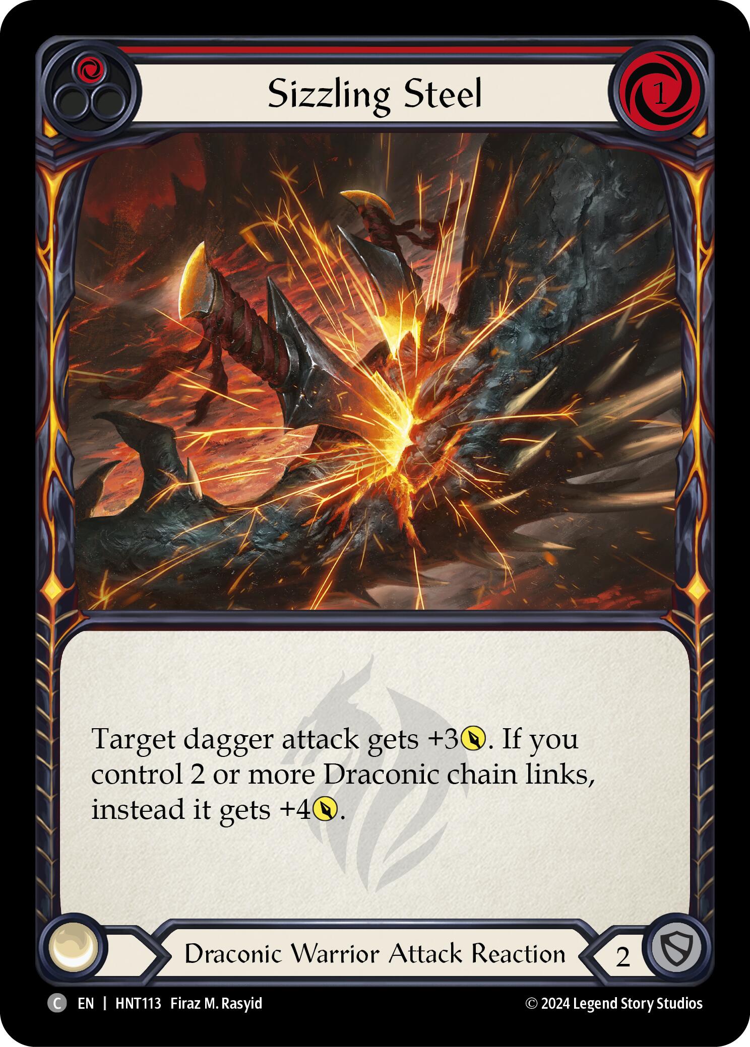 Sizzling Steel (Red) [HNT113] (The Hunted) | Devastation Store