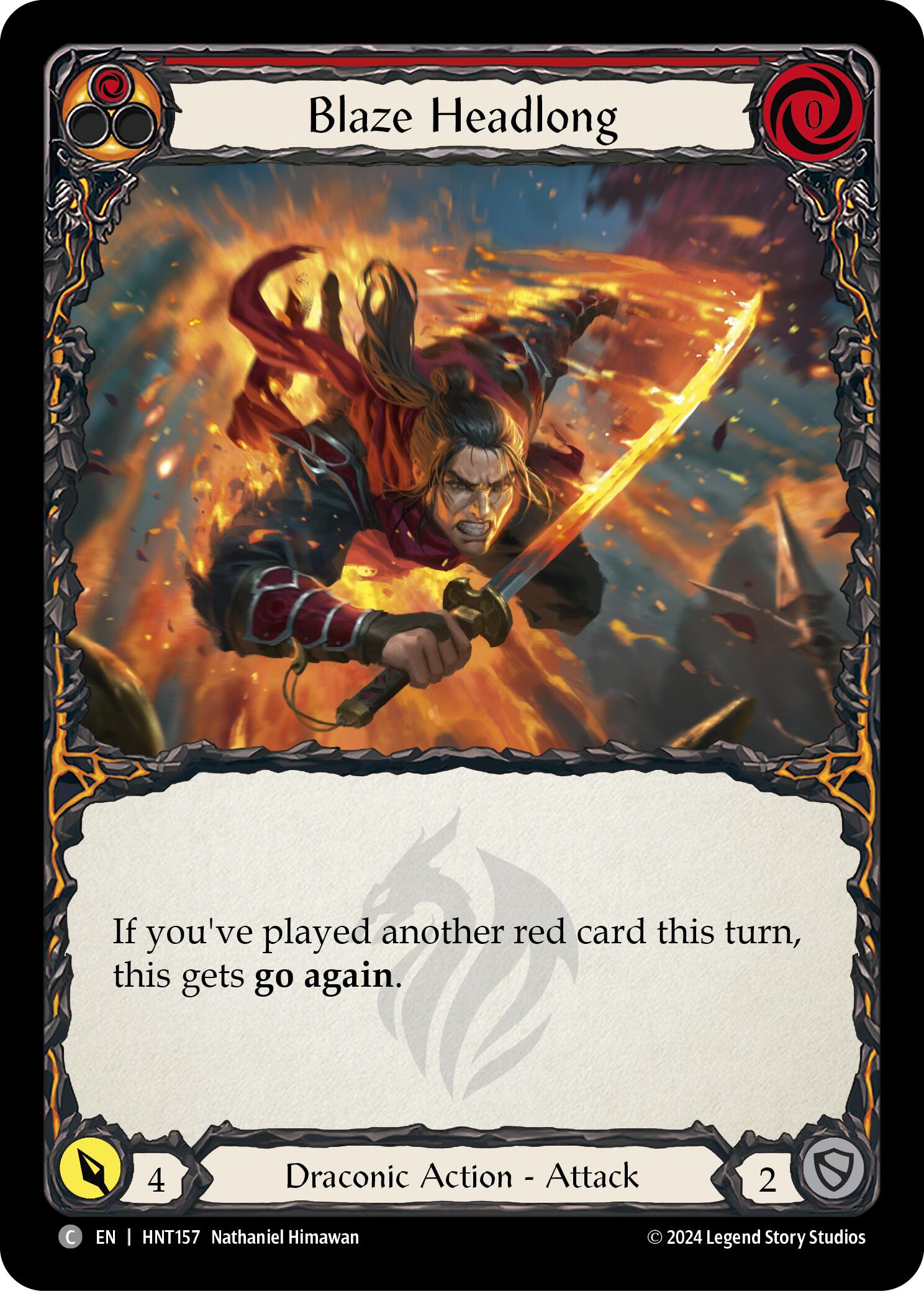 Blaze Headlong (Red) [HNT157] (The Hunted) | Devastation Store