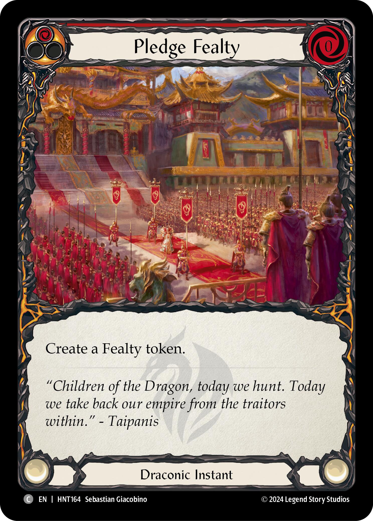 Pledge Fealty (Red) [HNT164] (The Hunted) | Devastation Store