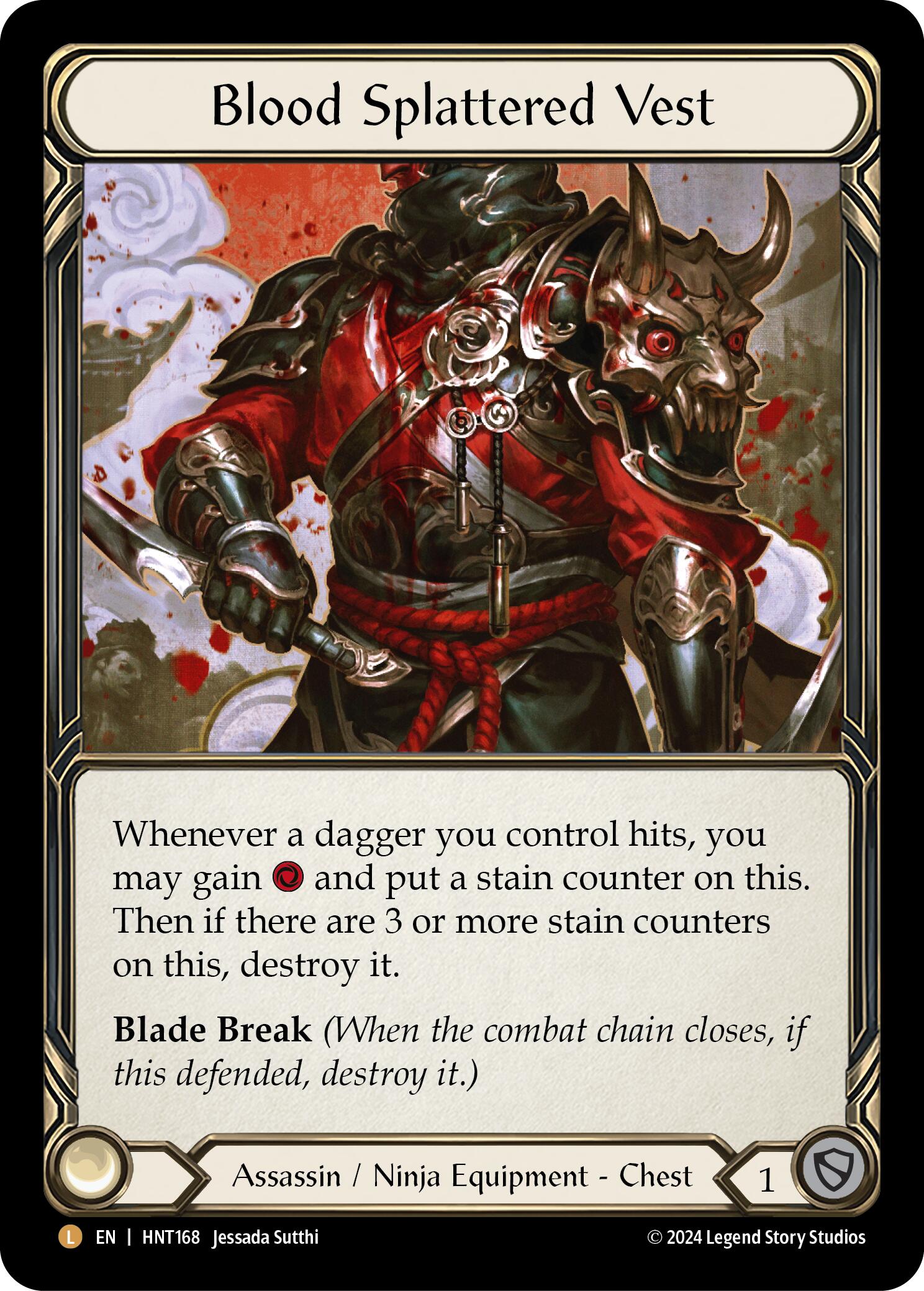 Blood Splattered Vest [HNT168] (The Hunted)  Rainbow Foil | Devastation Store