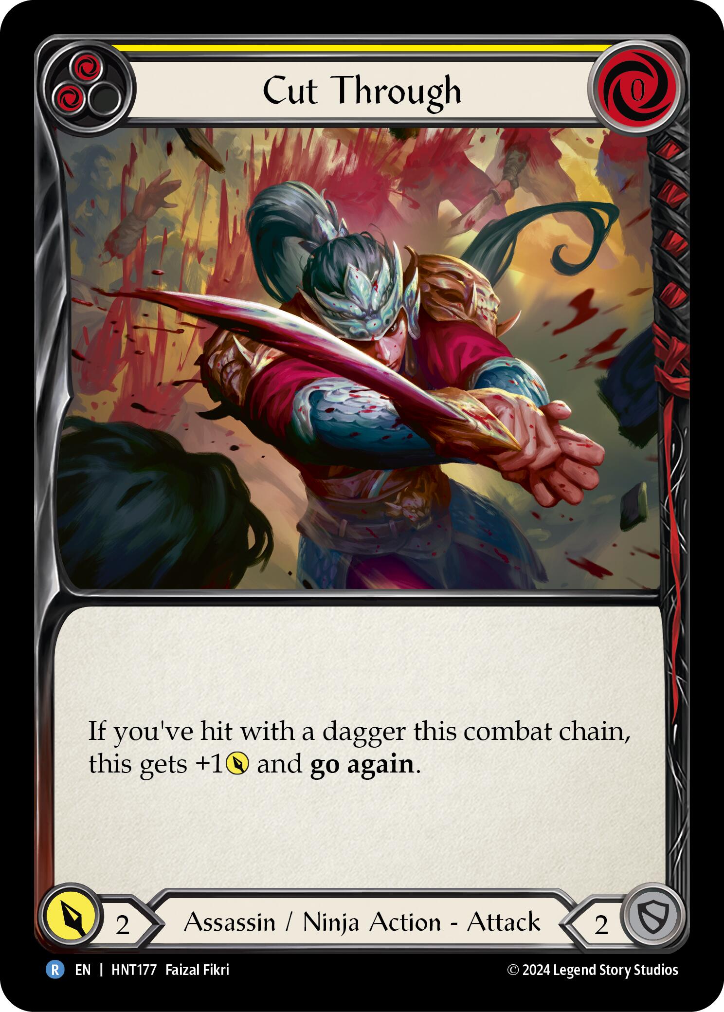 Cut Through (Yellow) [HNT177] (The Hunted)  Rainbow Foil | Devastation Store