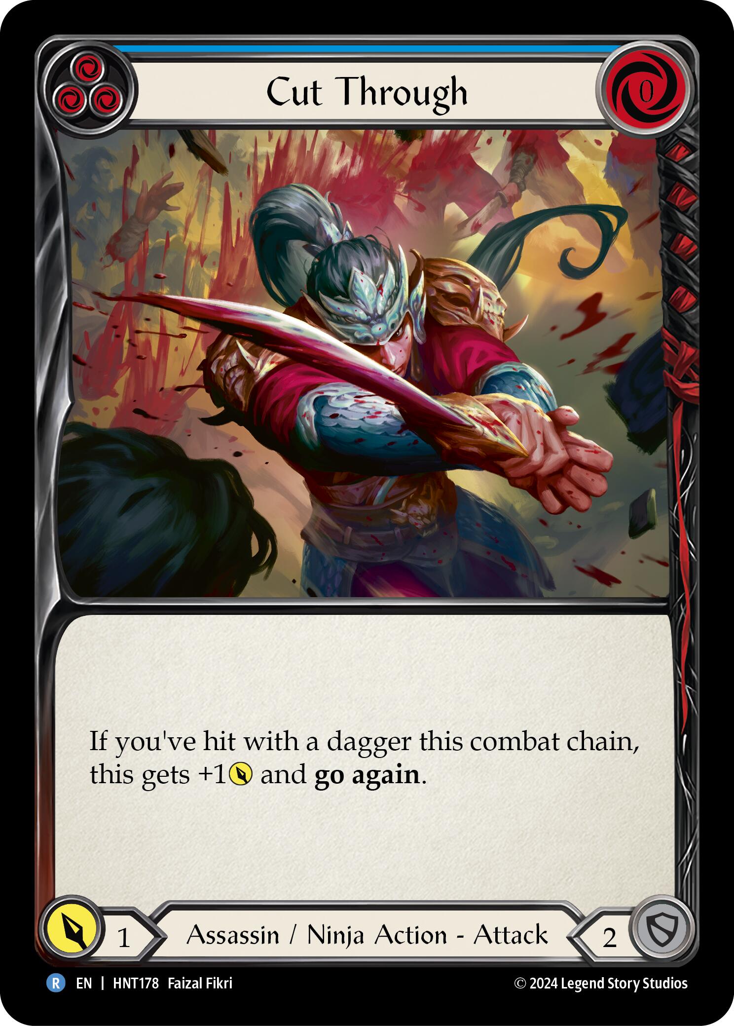 Cut Through (Blue) [HNT178] (The Hunted)  Rainbow Foil | Devastation Store
