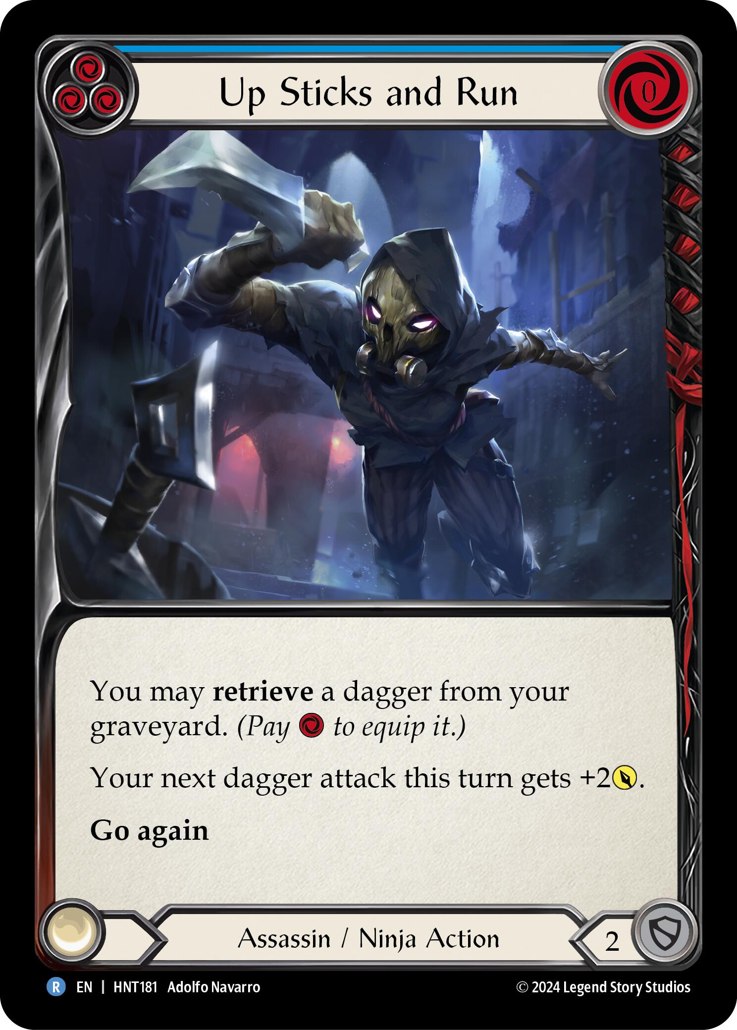 Up Sticks and Run (Blue) [HNT181] (The Hunted)  Rainbow Foil | Devastation Store