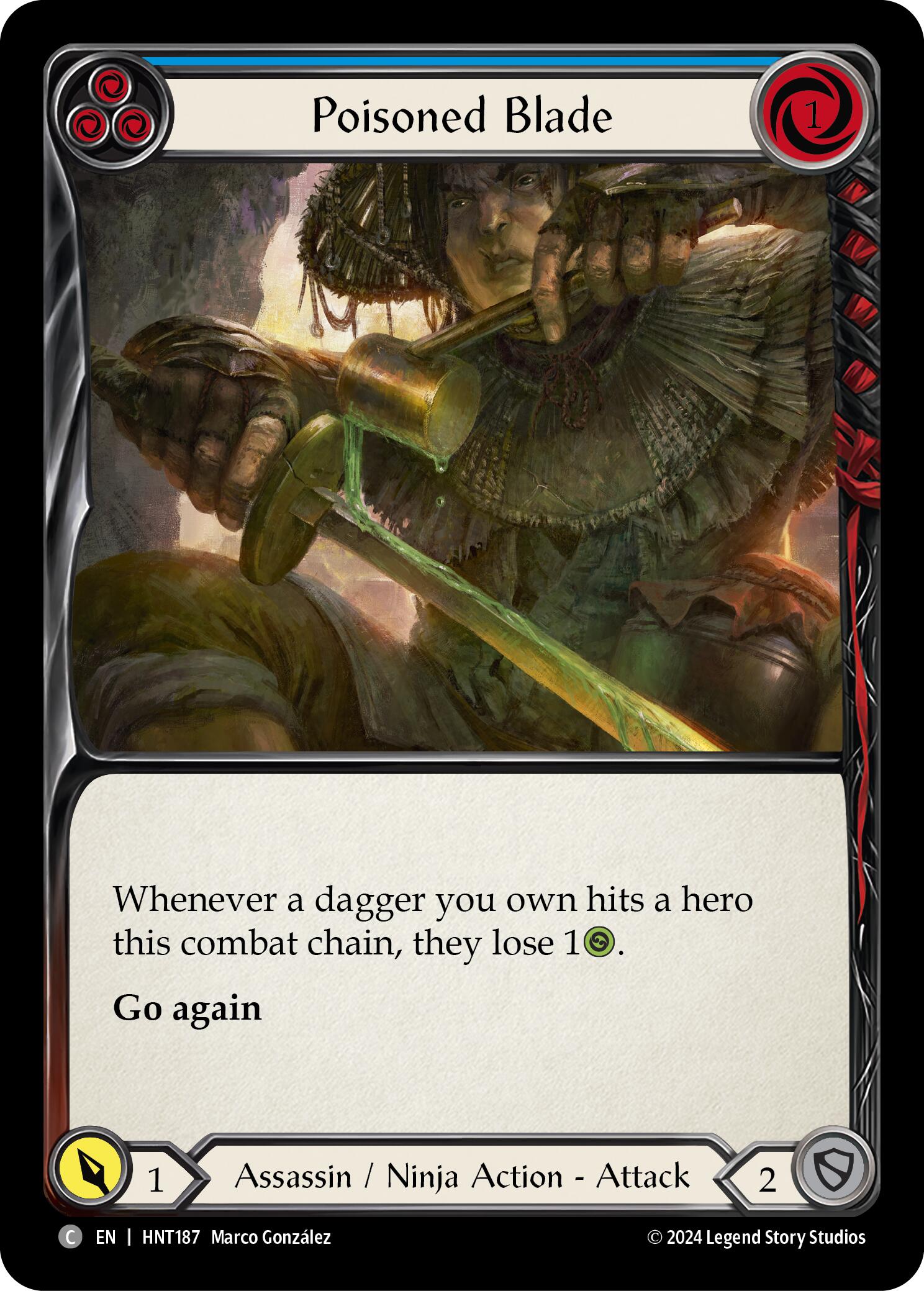 Poisoned Blade (Blue) [HNT187] (The Hunted)  Rainbow Foil | Devastation Store
