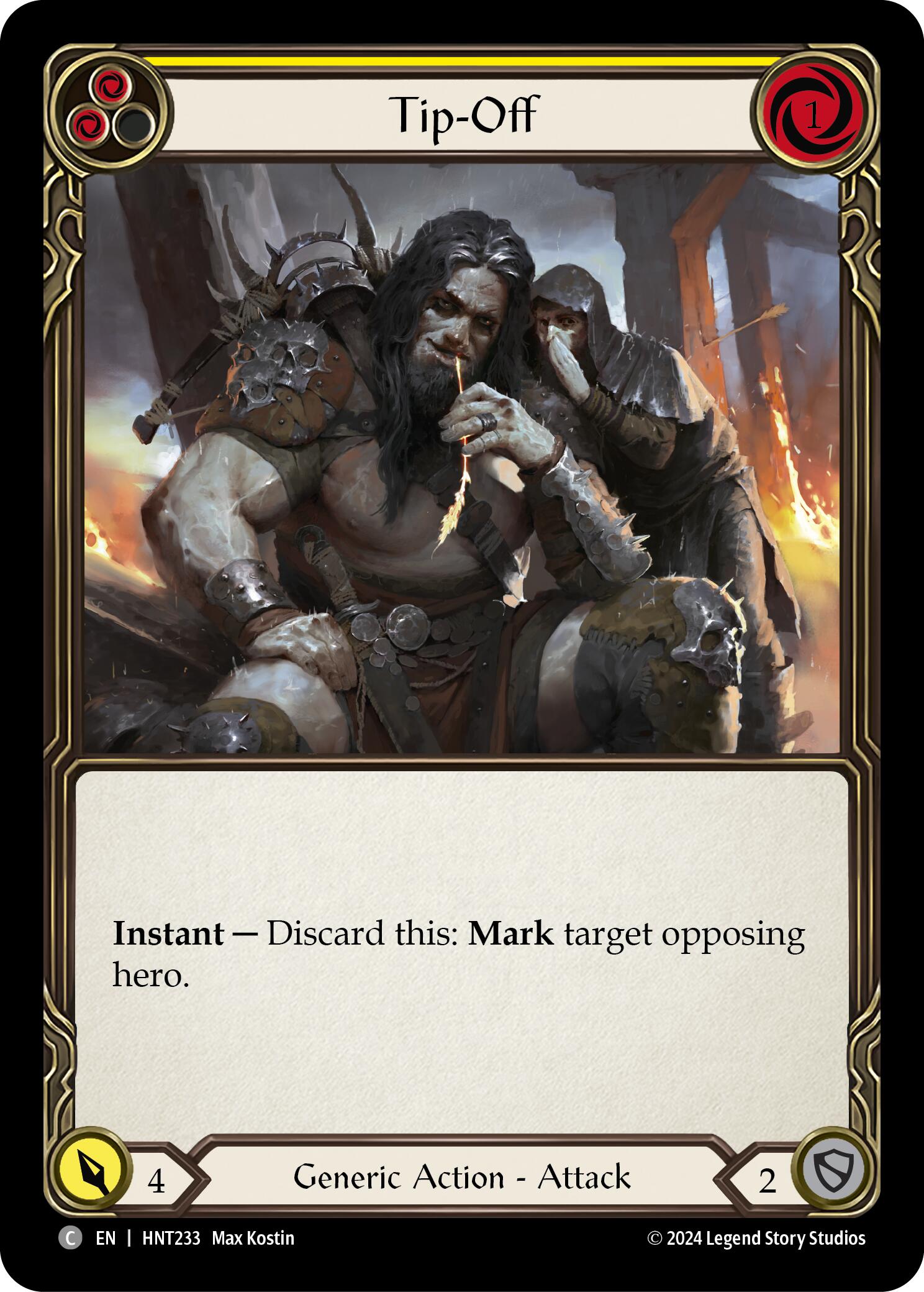 Tip-Off (Yellow) [HNT233] (The Hunted)  Rainbow Foil | Devastation Store
