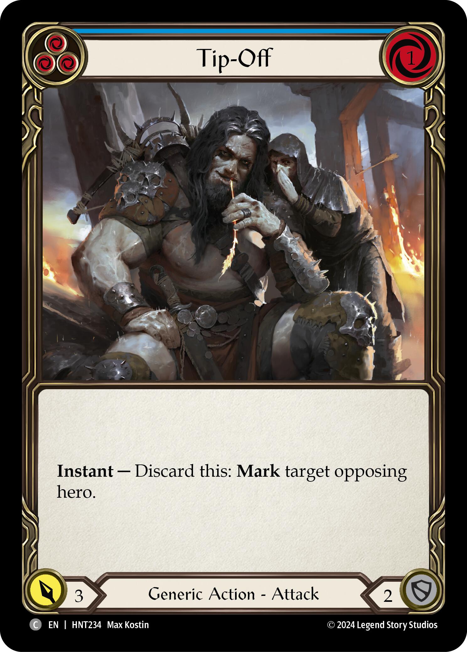 Tip-Off (Blue) [HNT234] (The Hunted)  Rainbow Foil | Devastation Store