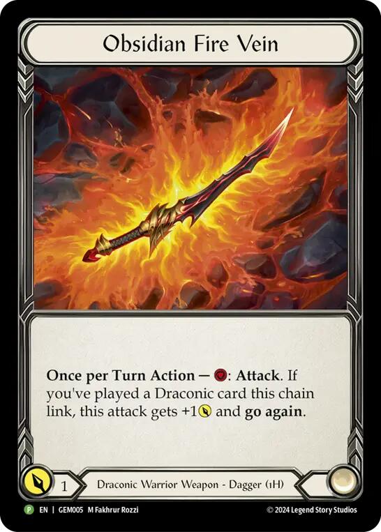 Obsidian Fire Vein [GEM005] (GEM Pack 1)  Cold Foil | Devastation Store