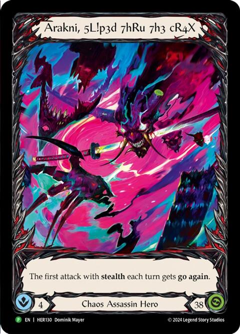 Arakni, 5L!p3d 7hRu 73h cR4X (Extended Art) [HER130] (Promo)  Cold Foil | Devastation Store