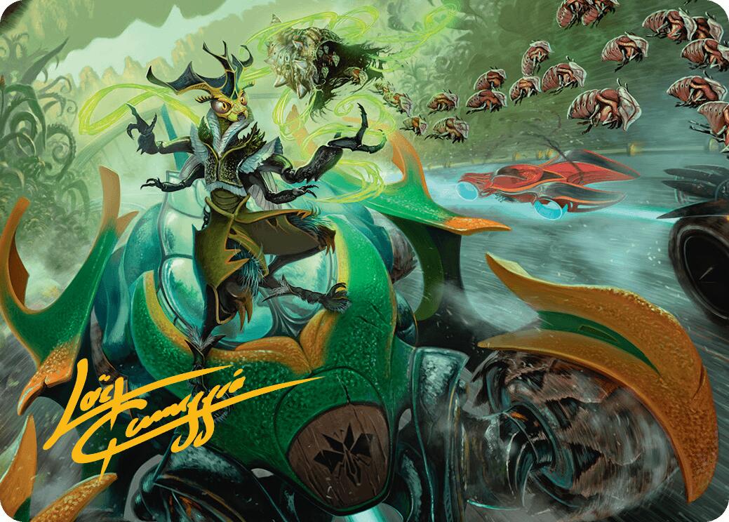 Aatchik, Emerald Radian Art Card (15/54) (Gold-Stamped Signature) [Aetherdrift Art Series] | Devastation Store