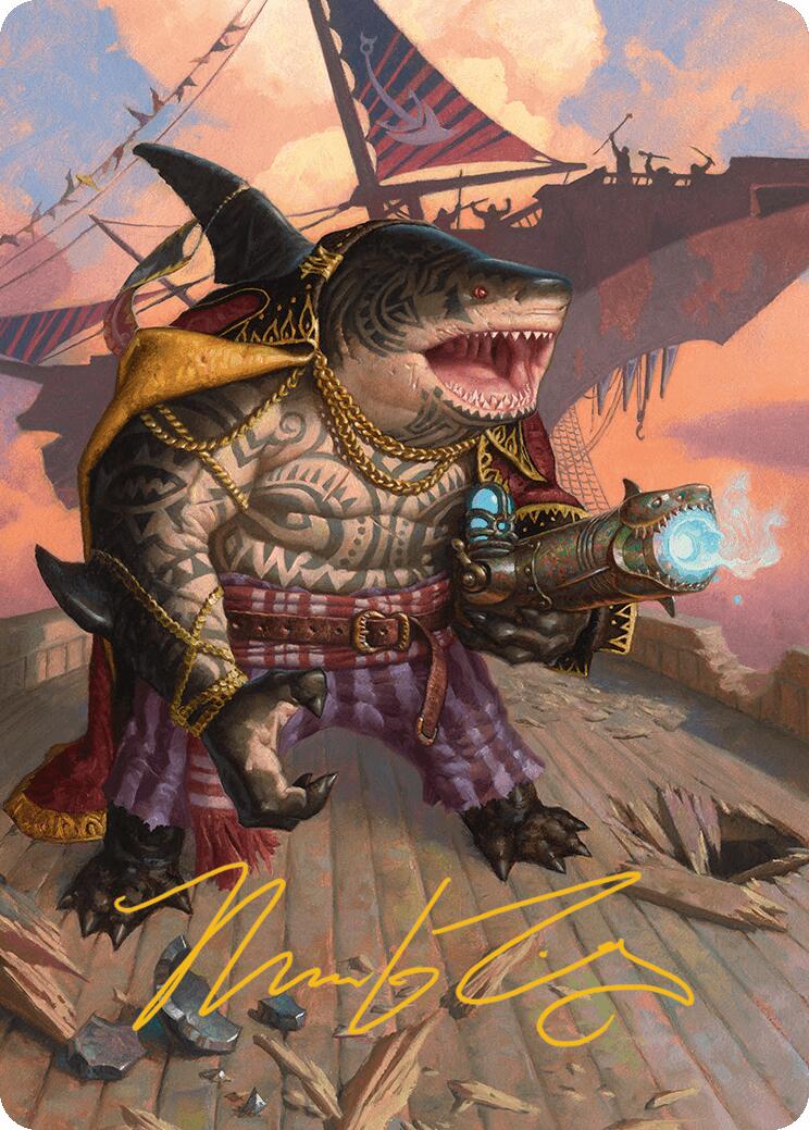 Captain Howler, Sea Scourge Art Card (4/54) (Gold-Stamped Signature) [Aetherdrift Art Series] | Devastation Store
