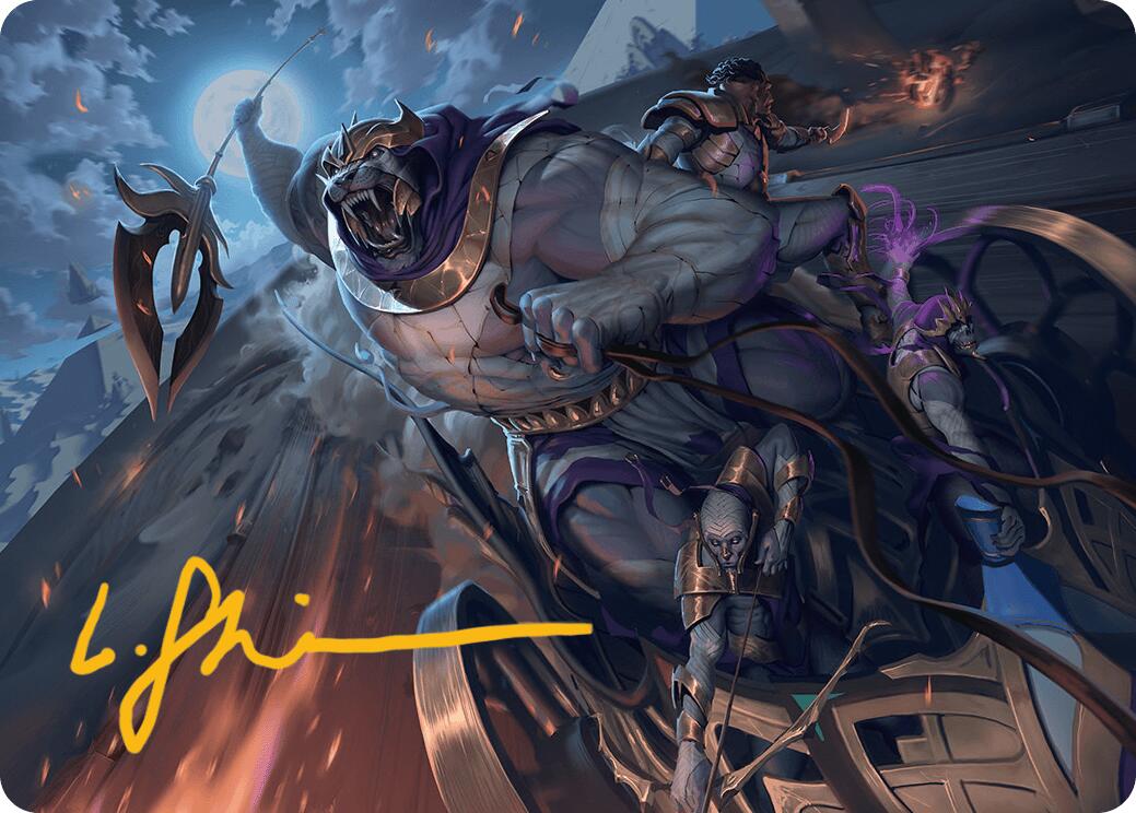 Zahur, Glory's Past Art Card (Gold-Stamped Signature) [Aetherdrift Art Series] | Devastation Store