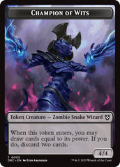Champion of Wits // Zombie (0003) Double-Sided Token [Aetherdrift Tokens] | Devastation Store