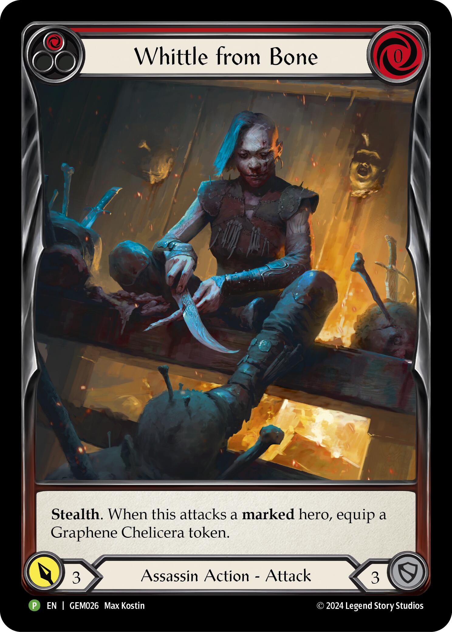 Whittle from Bone (Red) [GEM026] (GEM Pack 1)  Rainbow Foil | Devastation Store