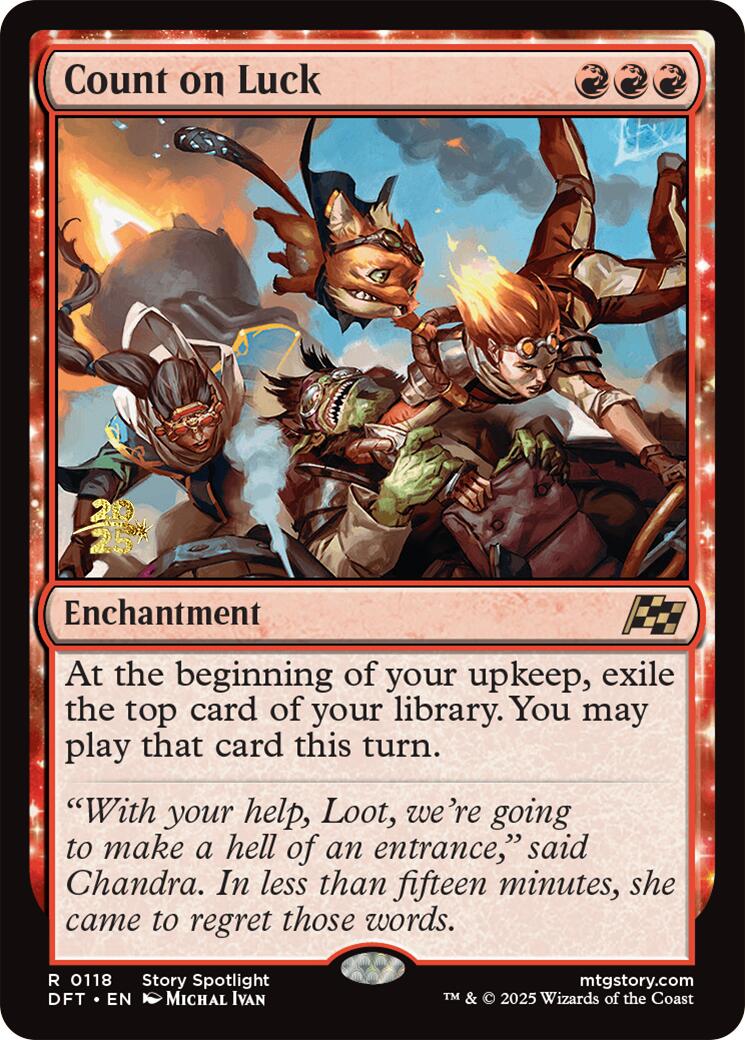 Count on Luck [Aetherdrift Prerelease Promos] | Devastation Store