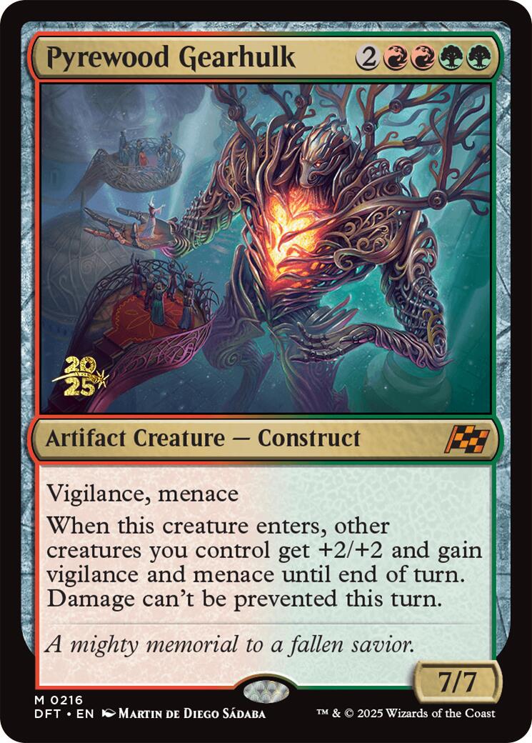 Pyrewood Gearhulk [Aetherdrift Prerelease Promos] | Devastation Store