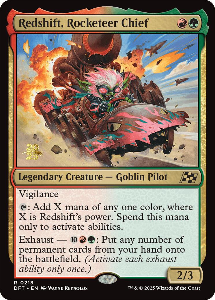 Redshift, Rocketeer Chief [Aetherdrift Prerelease Promos] | Devastation Store