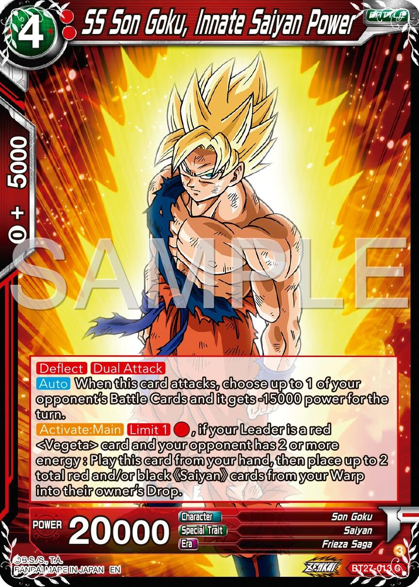 SS Son Goku, Innate Saiyan Power (BT27-013) [History of Z] | Devastation Store