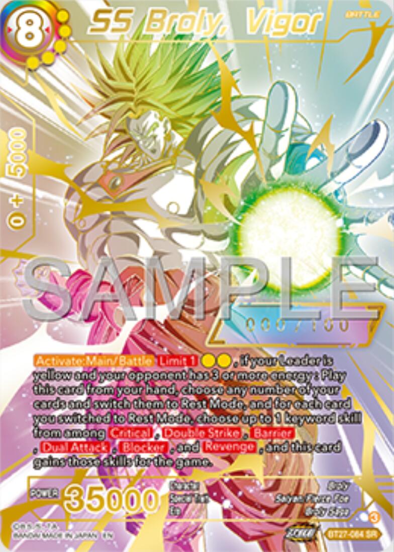 SS Broly, Vigor (Serial Numbered) (BT27-084) [History of Z] | Devastation Store