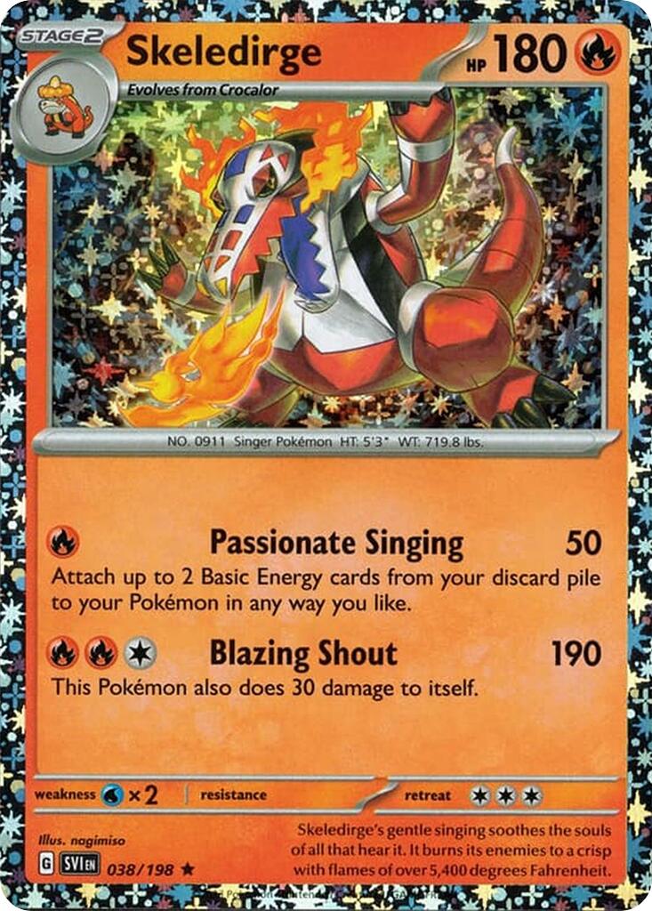 Skeledirge (038/198) (Sparkle Holo) [Miscellaneous Cards] | Devastation Store