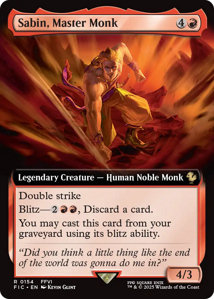 Sabin, Master Monk (Extended Art) [FINAL FANTASY Commander] | Devastation Store