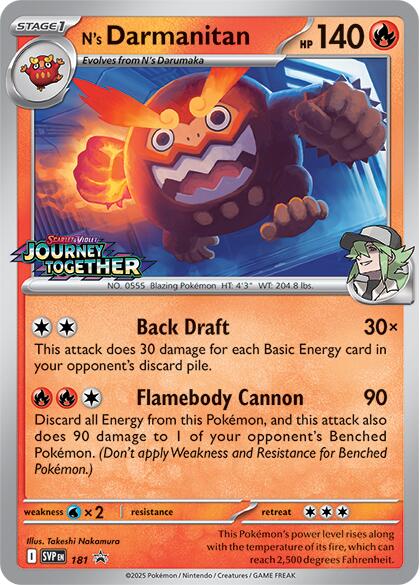 N's Darmanitan (181) [Scarlet & Violet: Black Star Promos] | Devastation Store