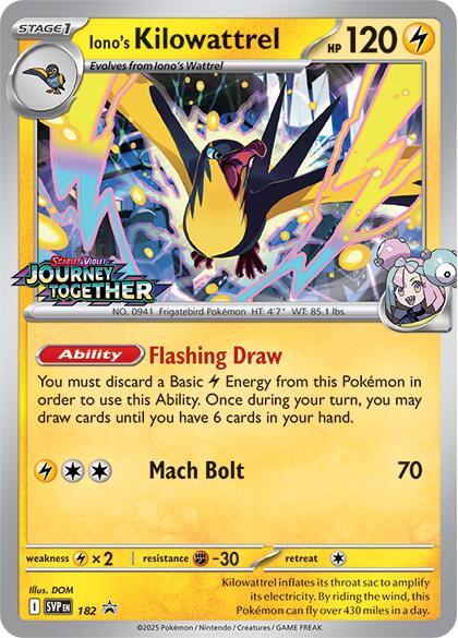 Iono's Kilowattrel (182) [Scarlet & Violet: Black Star Promos] | Devastation Store
