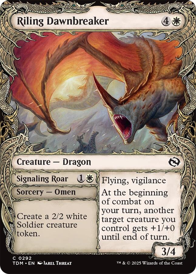 Riling Dawnbreaker (Showcase) [Tarkir: Dragonstorm] | Devastation Store