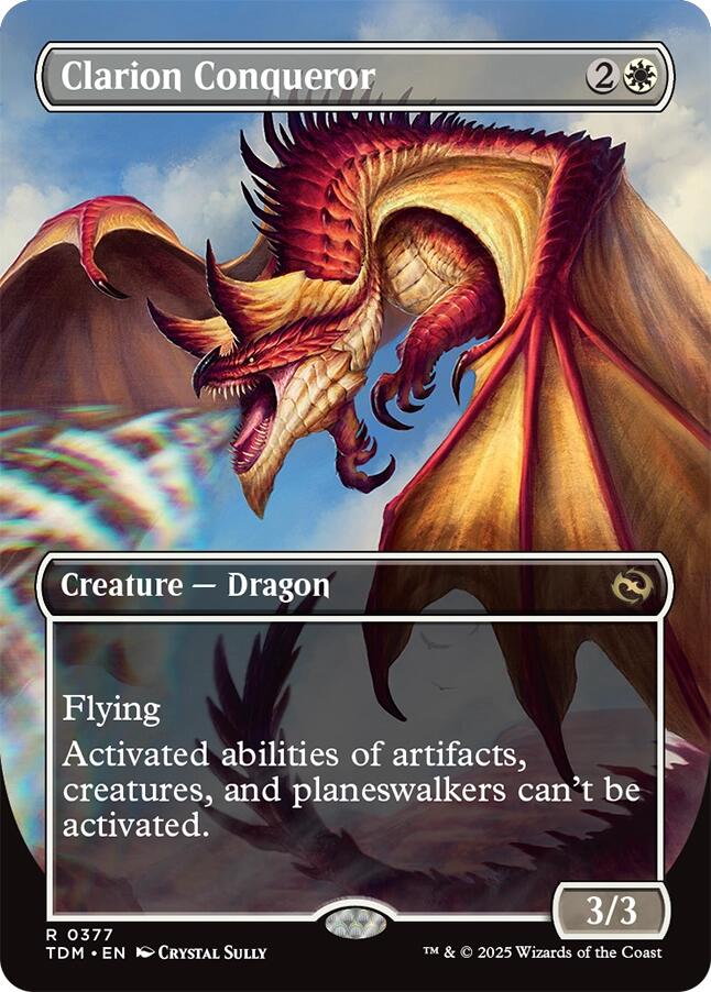 Clarion Conqueror (Borderless) [Tarkir: Dragonstorm] | Devastation Store