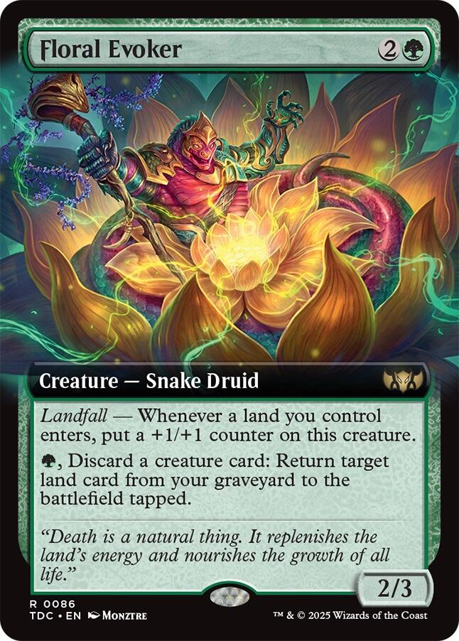 Floral Evoker (Extended Art) [Tarkir: Dragonstorm Commander] | Devastation Store
