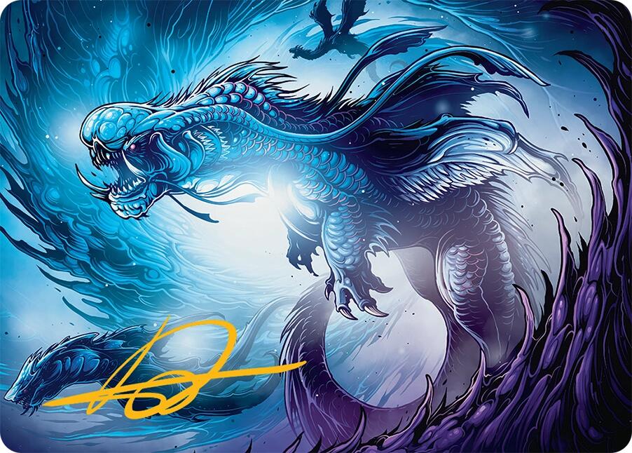 Roiling Dragonstorm Art Card (33/54) (Gold-Stamped Signature) [Tarkir: Dragonstorm Art Series] | Devastation Store