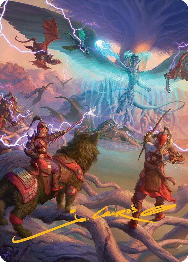 All-Out Assault Art Card (50/54) (Gold-Stamped Signature) [Tarkir: Dragonstorm Art Series] | Devastation Store