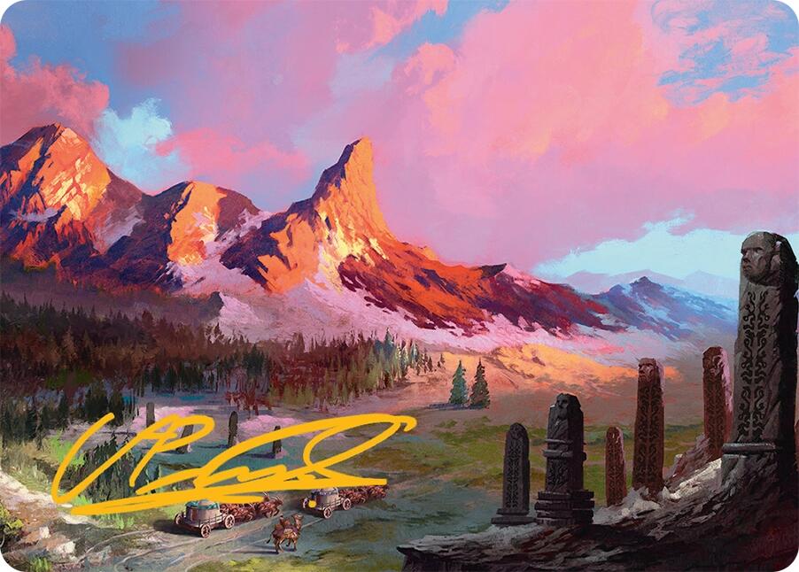 Rugged Highlands Art Card (29/54) (Gold-Stamped Signature) [Tarkir: Dragonstorm Art Series] | Devastation Store
