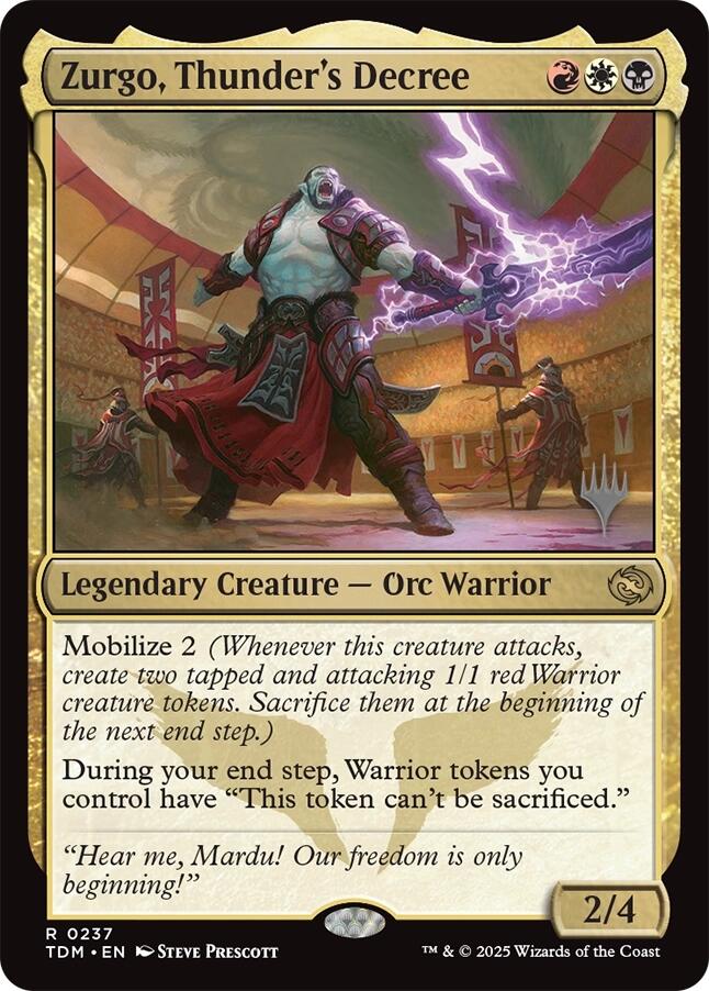 Zurgo, Thunder's Decree [Tarkir: Dragonstorm Promos] | Devastation Store