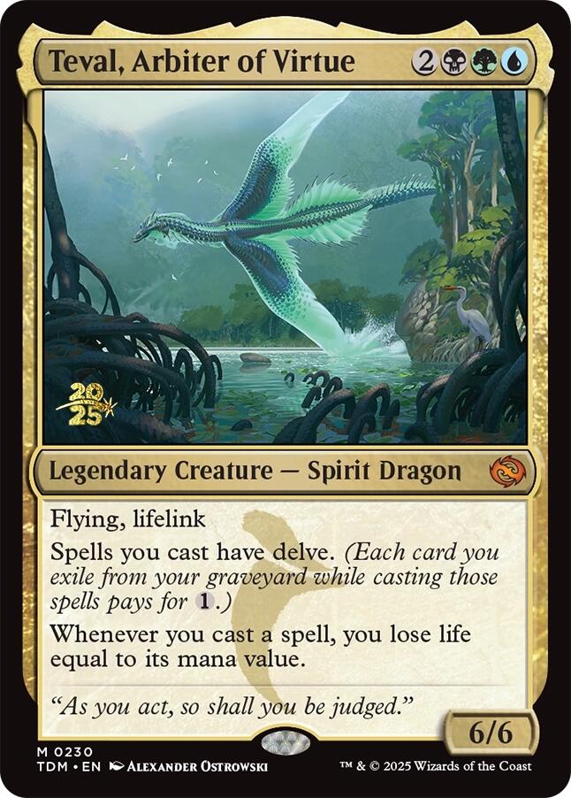 Teval, Arbiter of Virtue [Tarkir: Dragonstorm Prerelease Cards] | Devastation Store