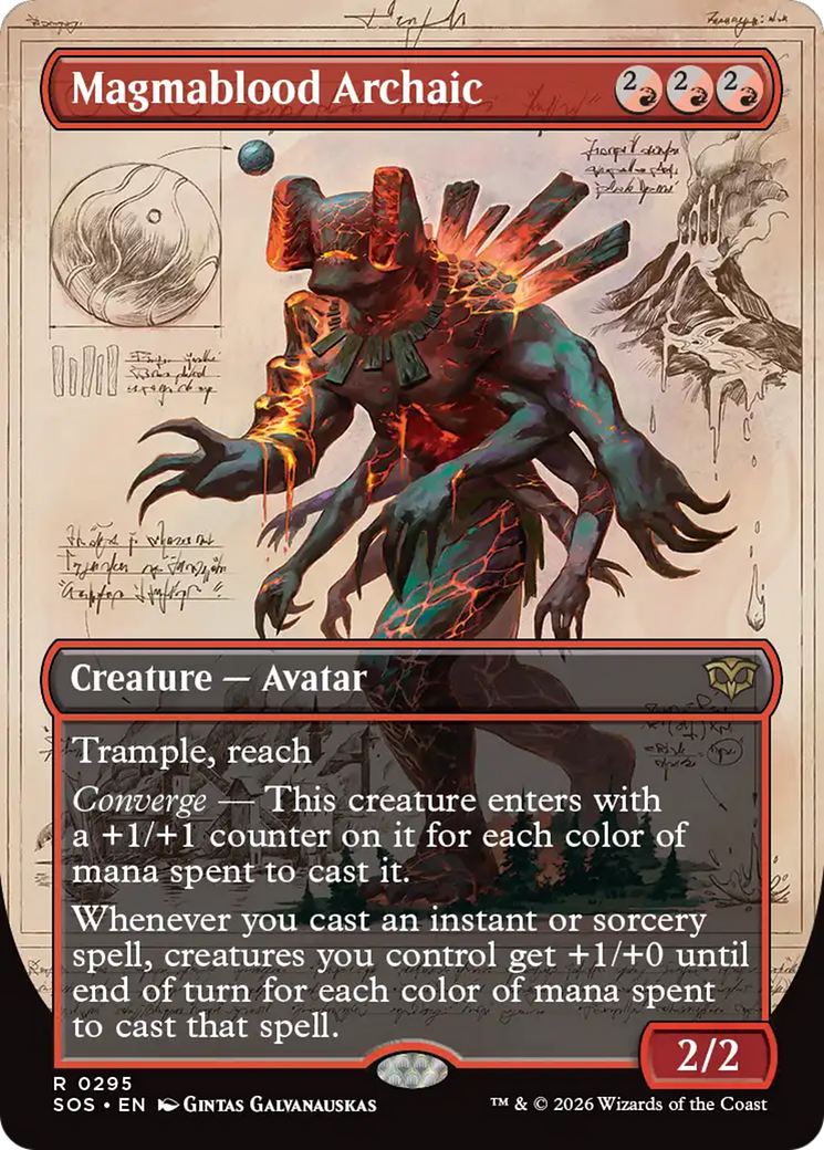 Magmablood Archaic (Borderless) [Secrets of Strixhaven] | Devastation Store