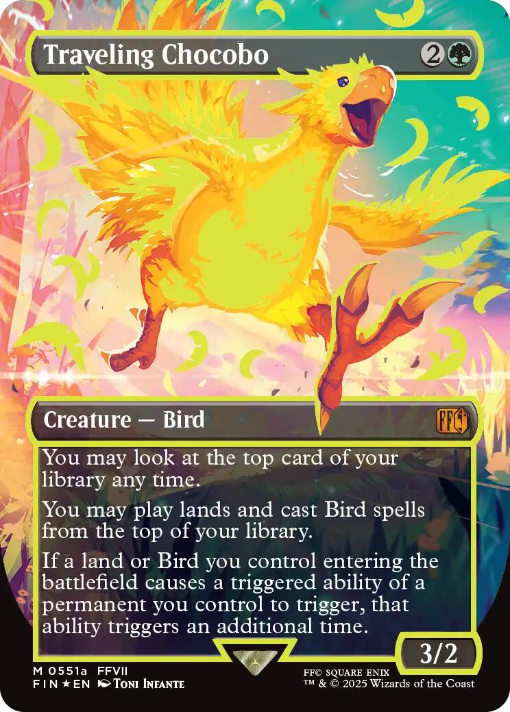 Traveling Chocobo (Borderless) (Neon Ink Yellow) [FINAL FANTASY] | Devastation Store