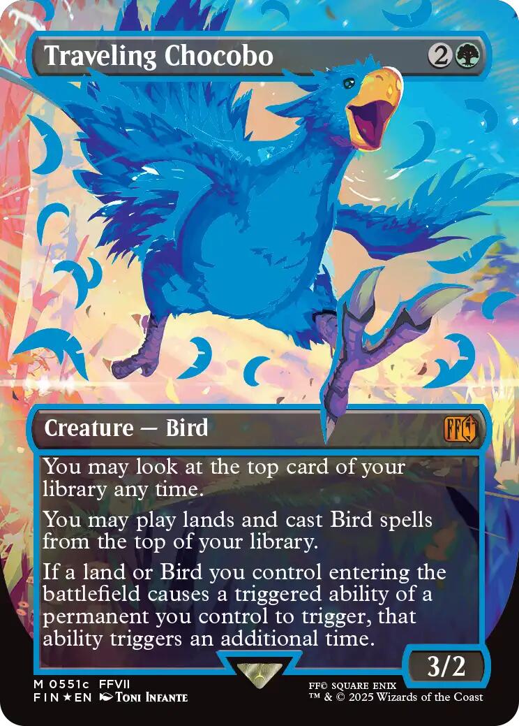 Traveling Chocobo (Borderless) (Neon Ink Blue) [FINAL FANTASY] | Devastation Store