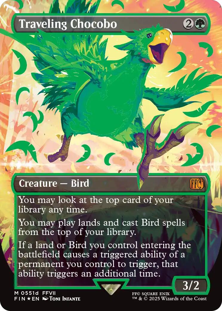 Traveling Chocobo (Borderless) (Neon Ink Green) [FINAL FANTASY] | Devastation Store