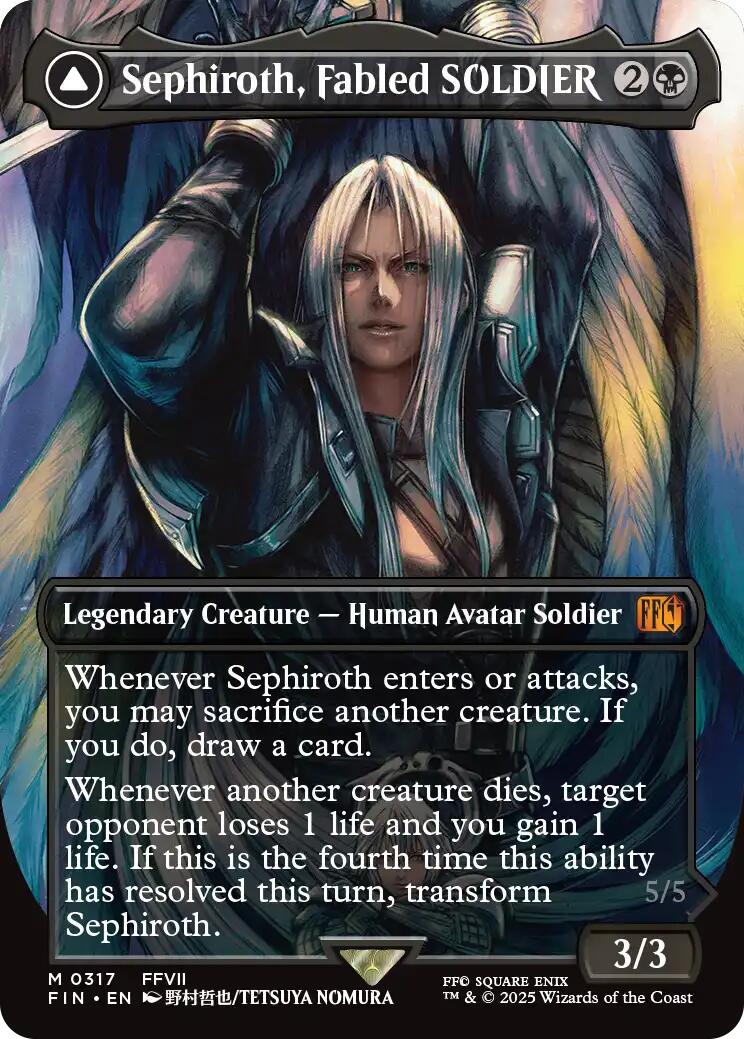 Sephiroth, Fabled SOLDIER // Sephiroth, One-Winged Angel (Borderless) (0317) [FINAL FANTASY] | Devastation Store