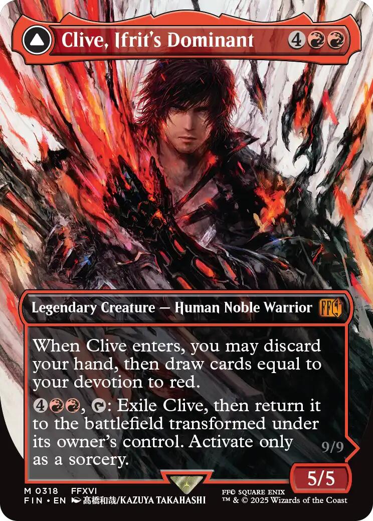 Clive, Ifrit's Dominant // Ifrit, Warden of Inferno (Borderless) (0318) [FINAL FANTASY] | Devastation Store