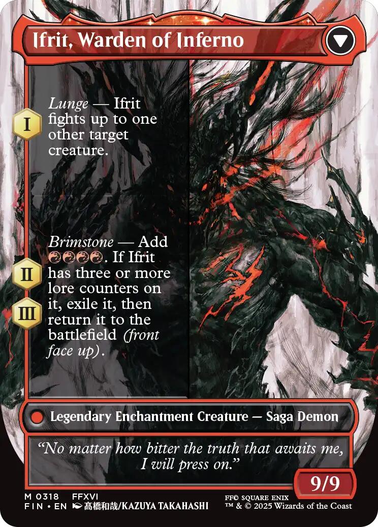 Clive, Ifrit's Dominant // Ifrit, Warden of Inferno (Borderless) (0318) [FINAL FANTASY] | Devastation Store
