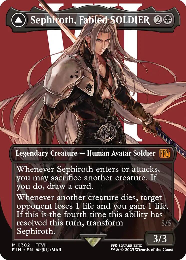 Sephiroth, Fabled SOLDIER // Sephiroth, One-Winged Angel (Borderless) (0382) [FINAL FANTASY] | Devastation Store