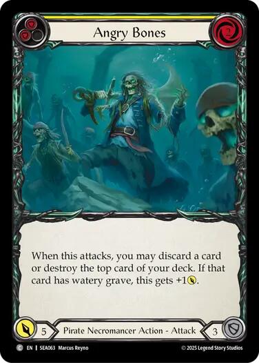Angry Bones (Yellow) [SEA063] (High Seas)  Rainbow Foil | Devastation Store
