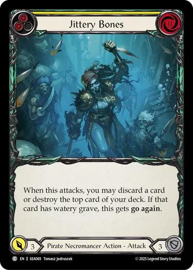 Jittery Bones (Yellow) [SEA069] (High Seas)  Rainbow Foil | Devastation Store