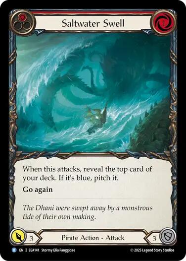Saltwater Swell (Red) [SEA141] (High Seas)  Rainbow Foil | Devastation Store